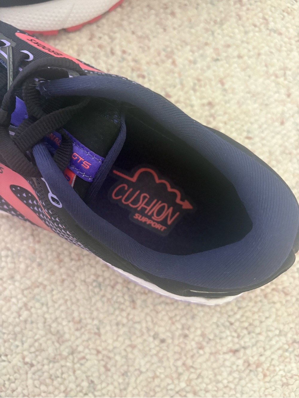 Brooks Women's Purple and Coral Running Shoes - Picture 3 of 8